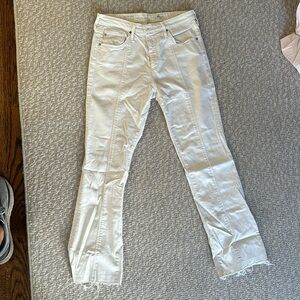 AG cream Jody Crop high rise slim flare crop, size 29